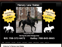 Tablet Screenshot of memorylanestables.com